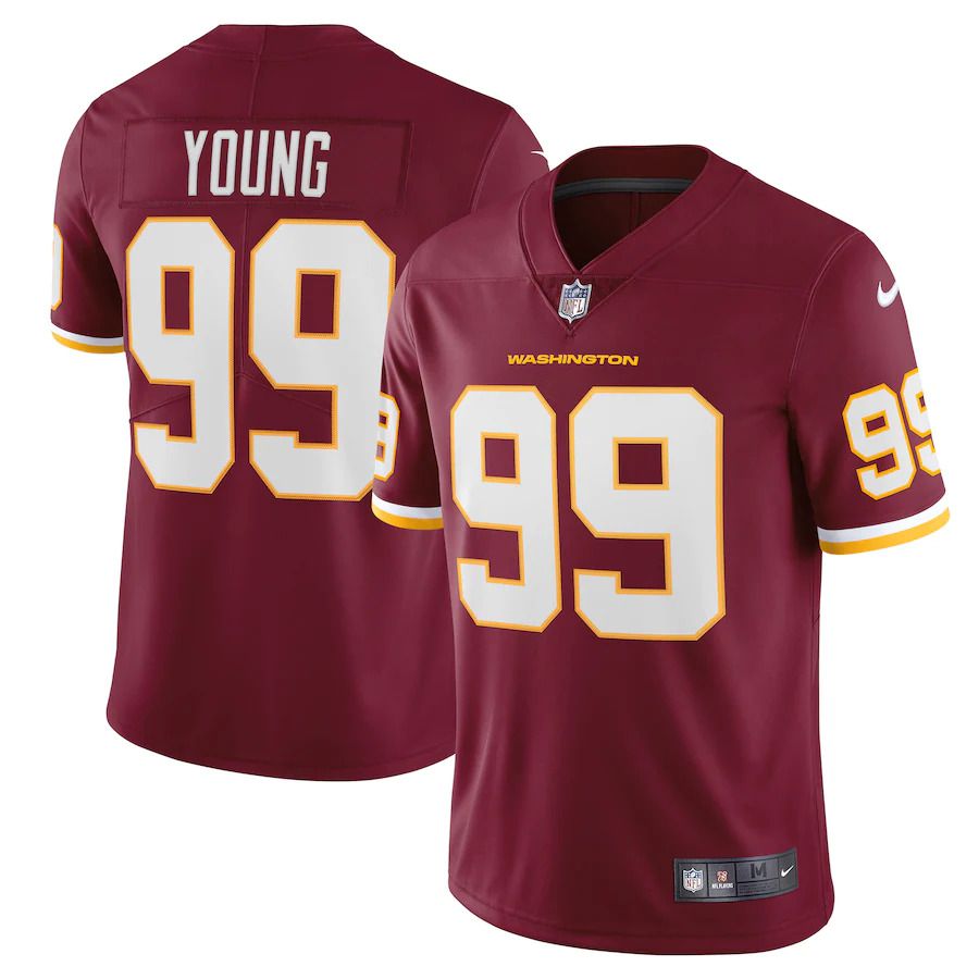 Men Washington Redskins 99 Chase Young Nike Burgundy Vapor Limited NFL Jersey